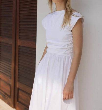 Women's Poplin Ruched Dress