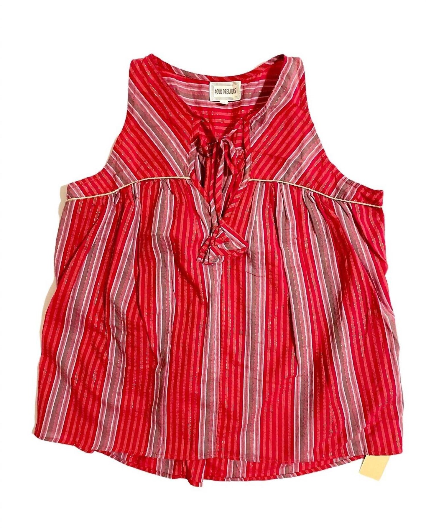 4our Dreamers - Striped Boho Peasant Top - Rack Hunt