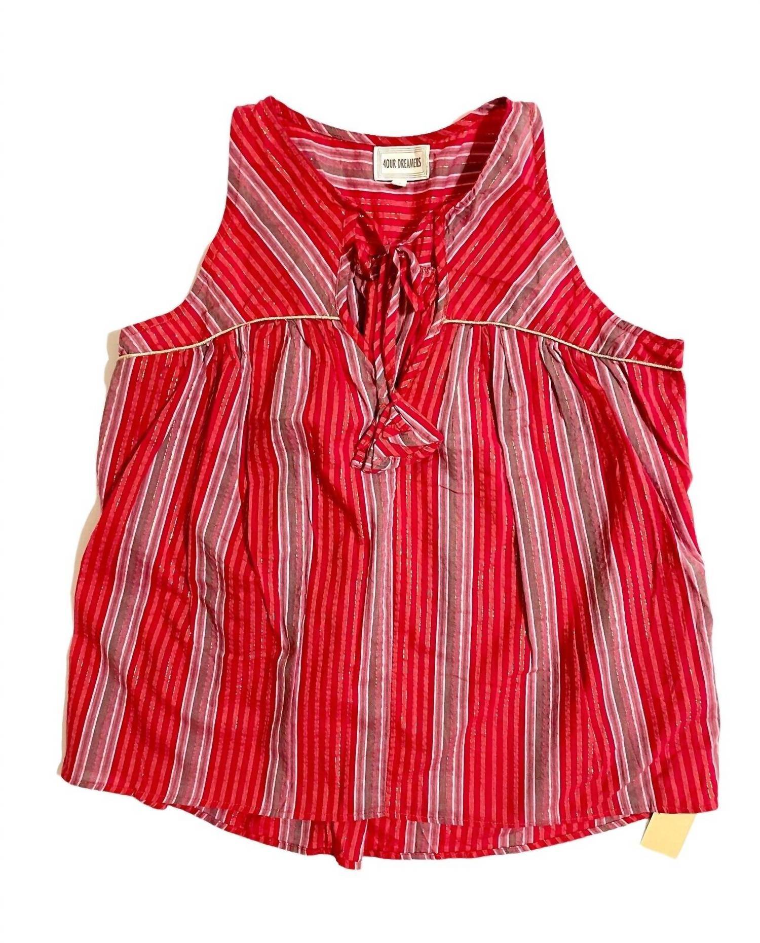 4our Dreamers - Striped Boho Peasant Top - Rack Hunt