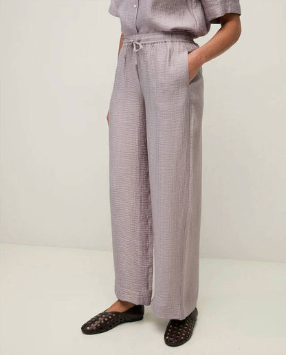 Greta Flowy Wrinkle Effect Wide Leg Pants