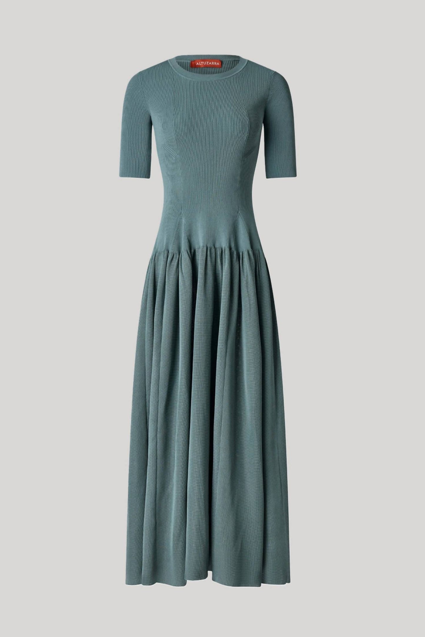 Maisie Gathered Stretch Knit Maxi Dress
