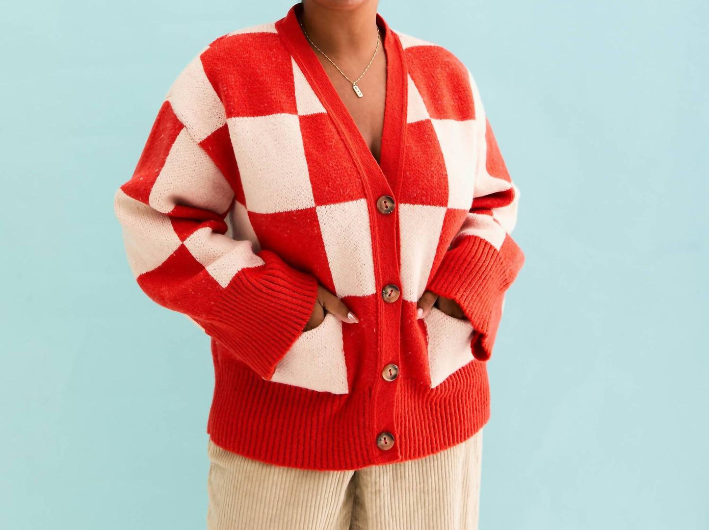 Candice Checked Cardigan