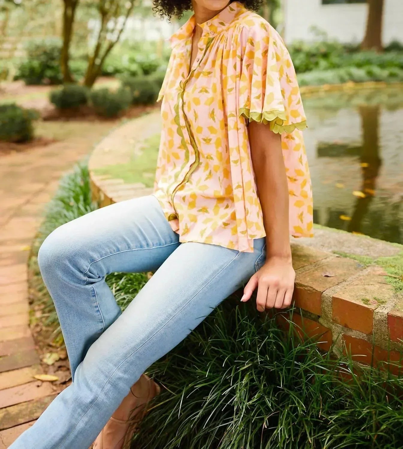 BROOKS AVENUE - Parham Button Front Blouse - Rack Hunt