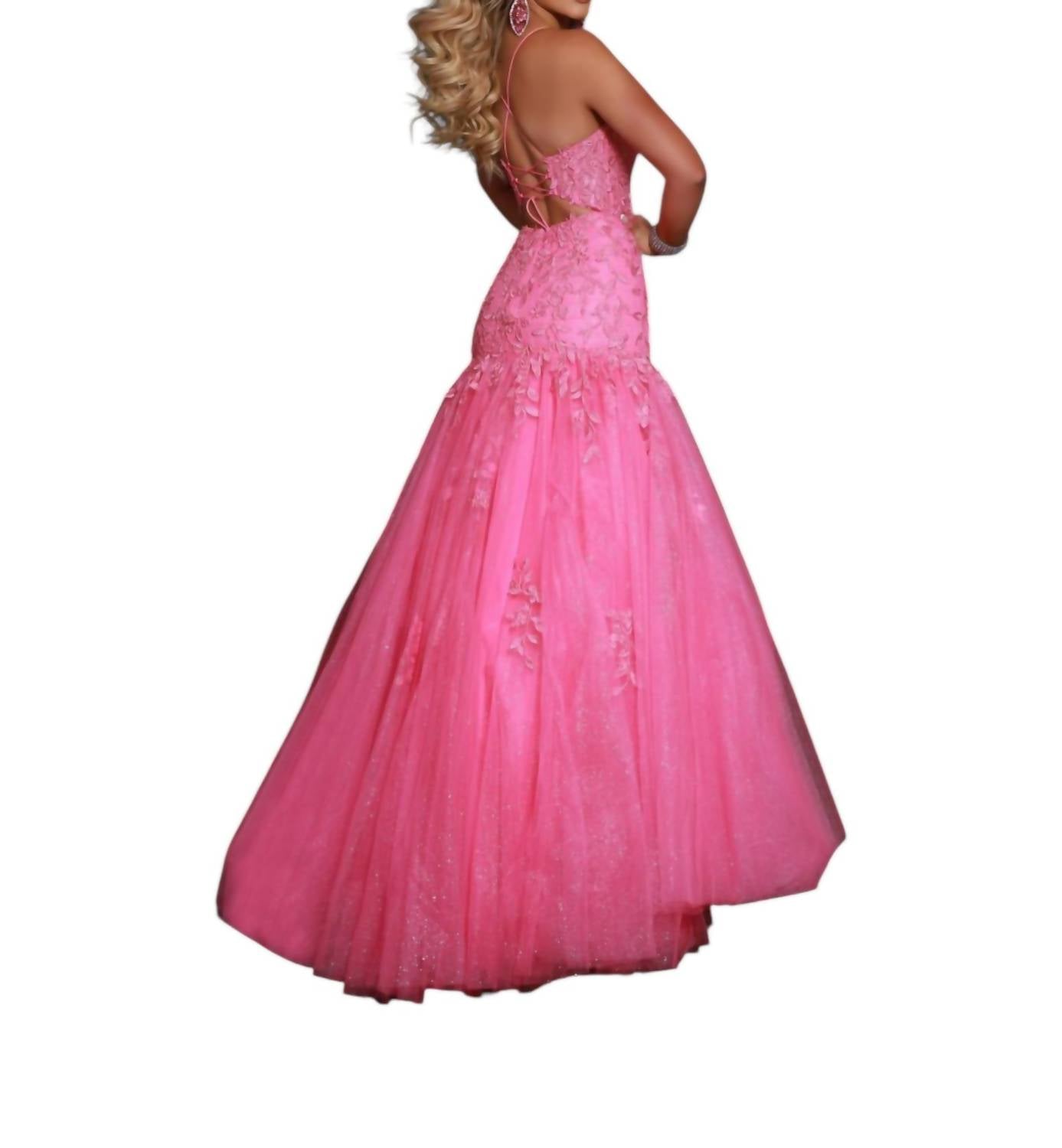 Mermaid Patterned Ball Gown