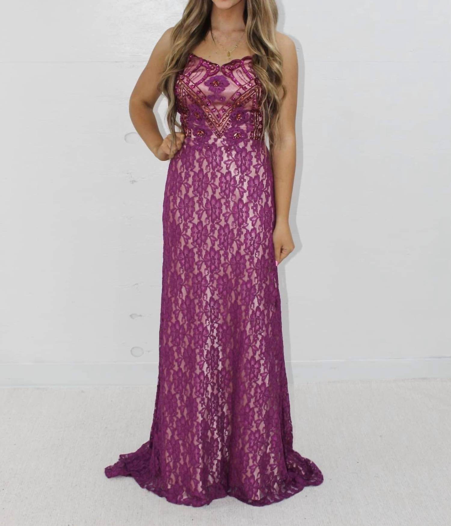 Juliet - Lace Mermaid Evening Gown - Rack Hunt -