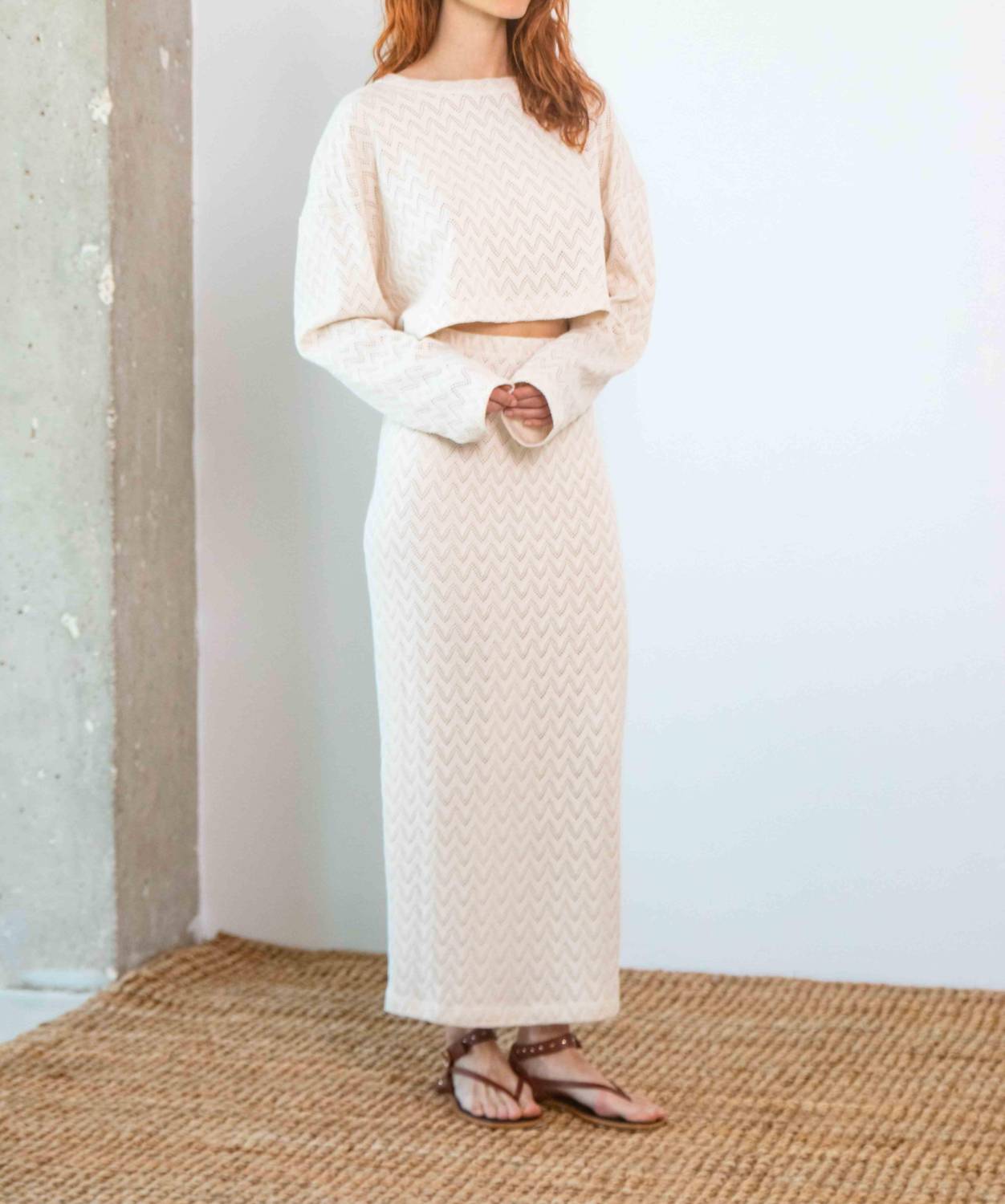 Long Sleeve Crochet Top
