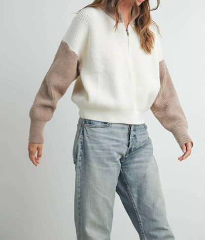 Color Block Half Zip Jacket