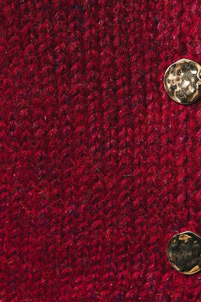 Margo Button Lurex Sweater Vest