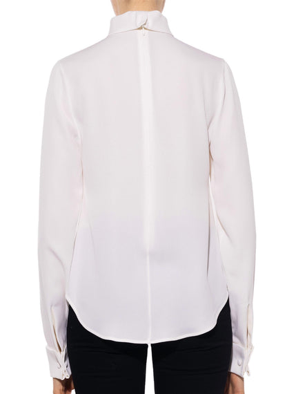 Crepe High Neck Blouse
