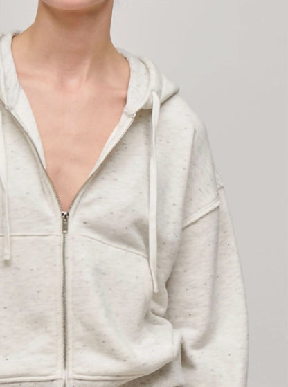Exposed Seam Zip-up Hoodie