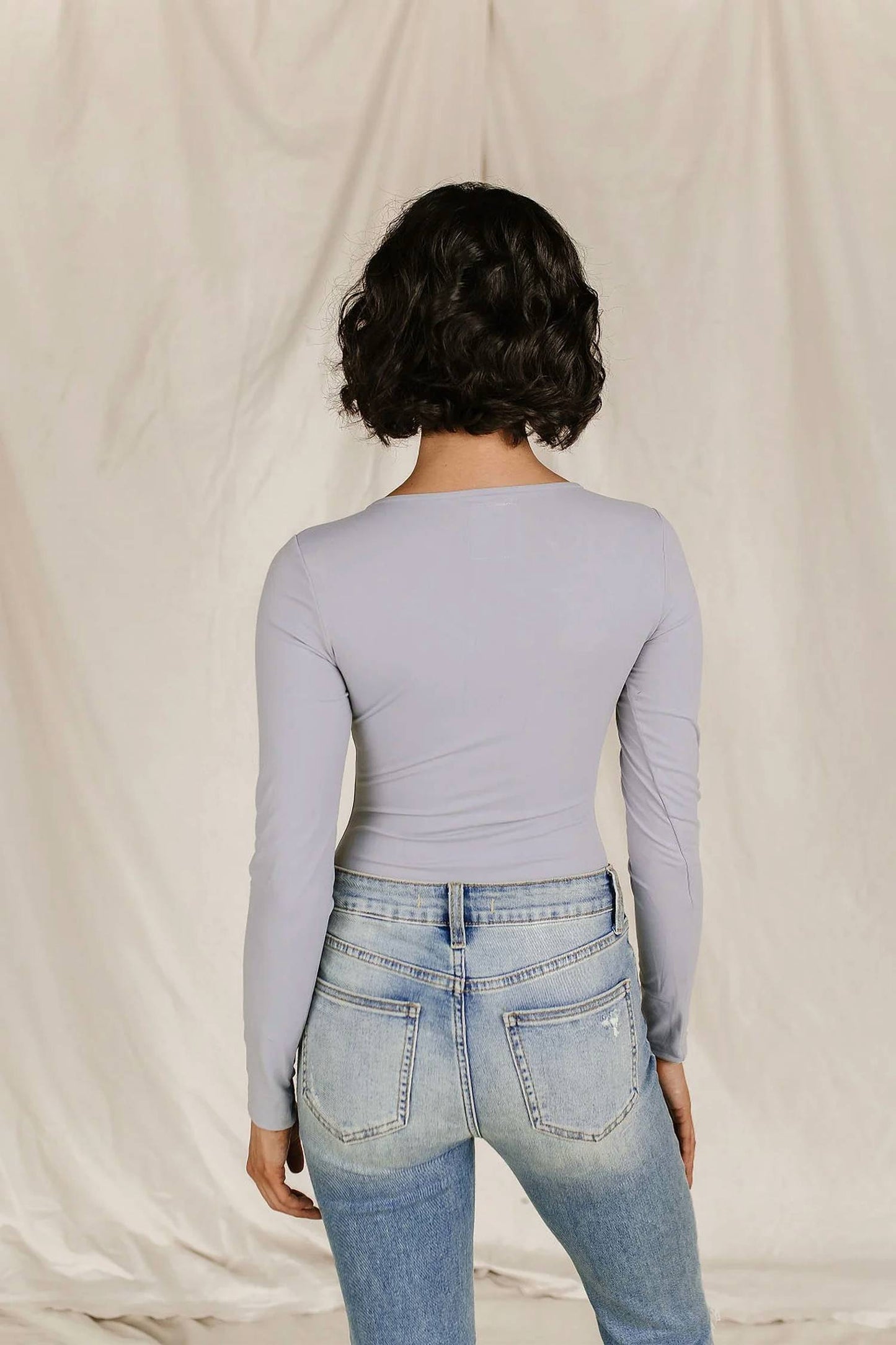 Long Sleeve V Neck Bodysuit