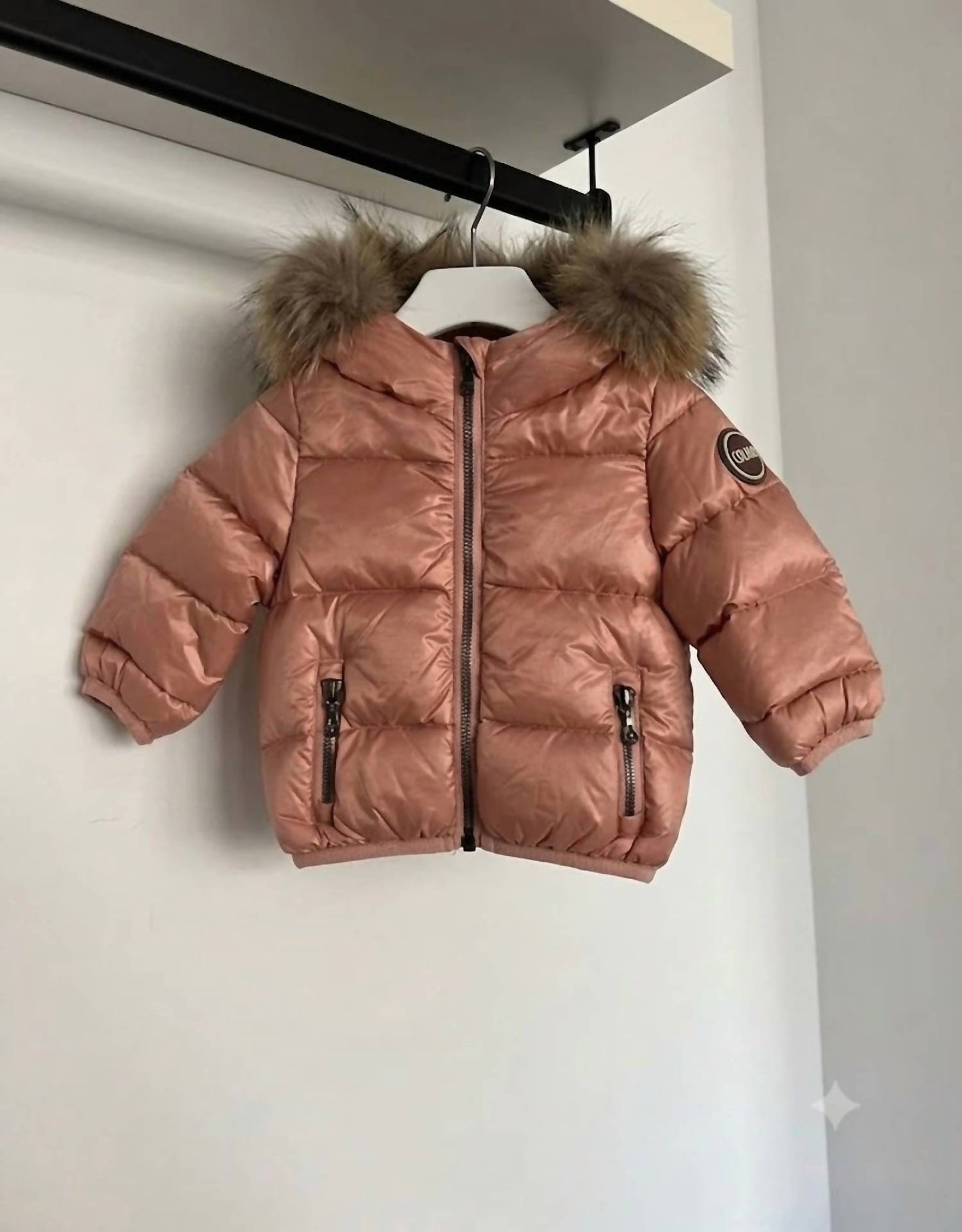 Girls Baby Doll Down Coat With Fur