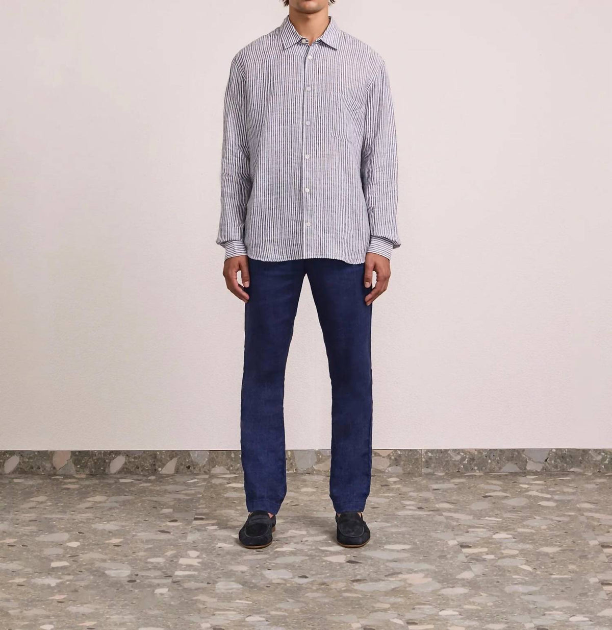 Telles Linen Striped Shirt