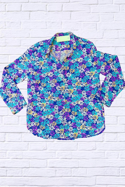 Diva USA - Daisy Floral Collared Long Sleeve Shirt - Rack Hunt