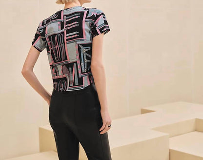 Letters Equestrian Cropped T-shirt