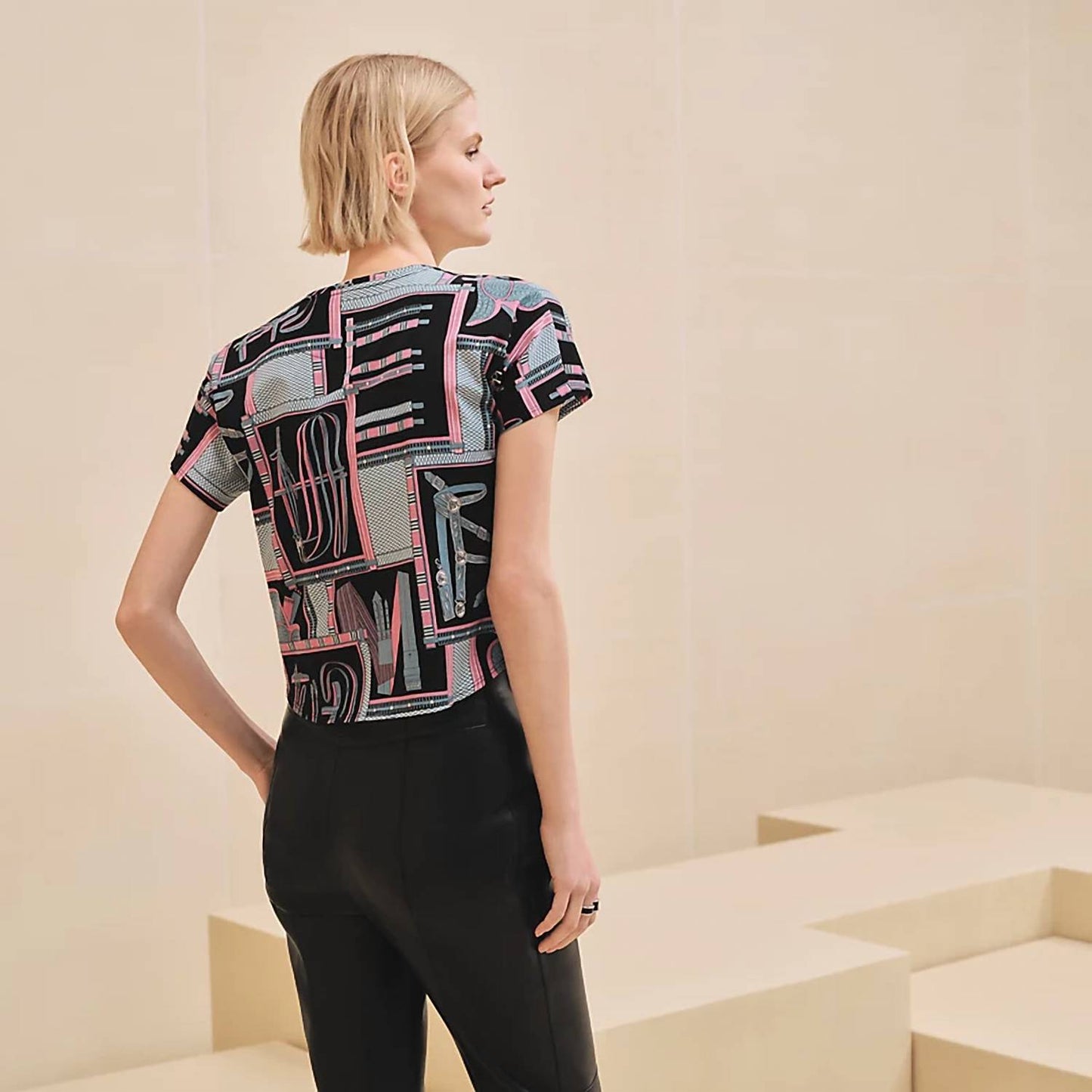 Letters Equestrian Cropped T-shirt