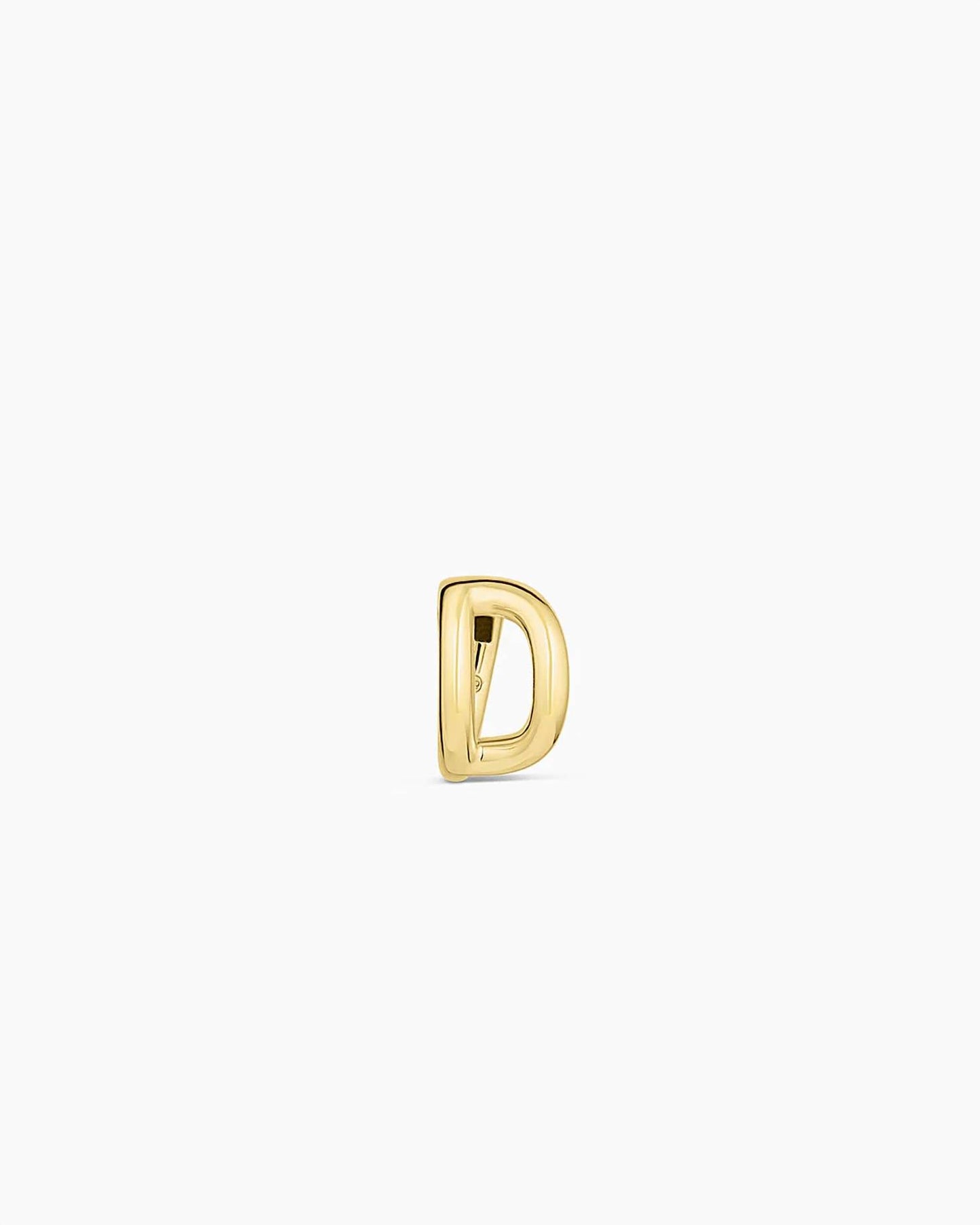 Women's Alphabet D Single Huggie Earrings