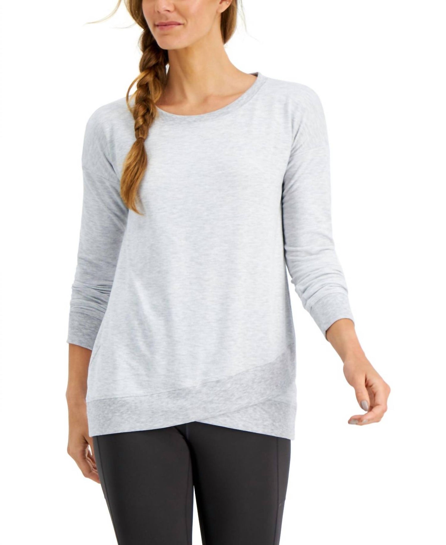 Ideology Womens Crossover-Hem Top