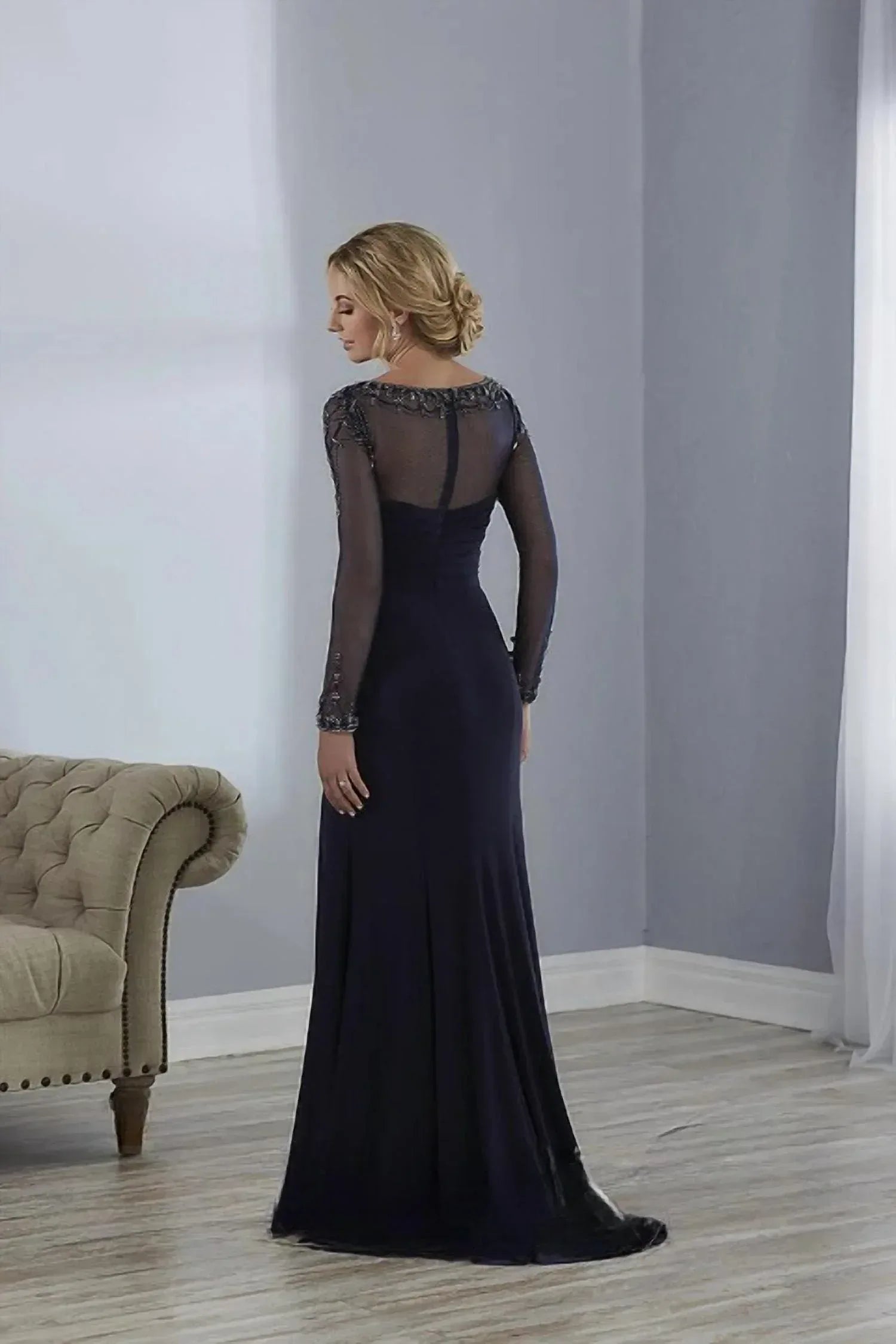 Christina Wu - Long Sleeve Evening Dress - Rack Hunt