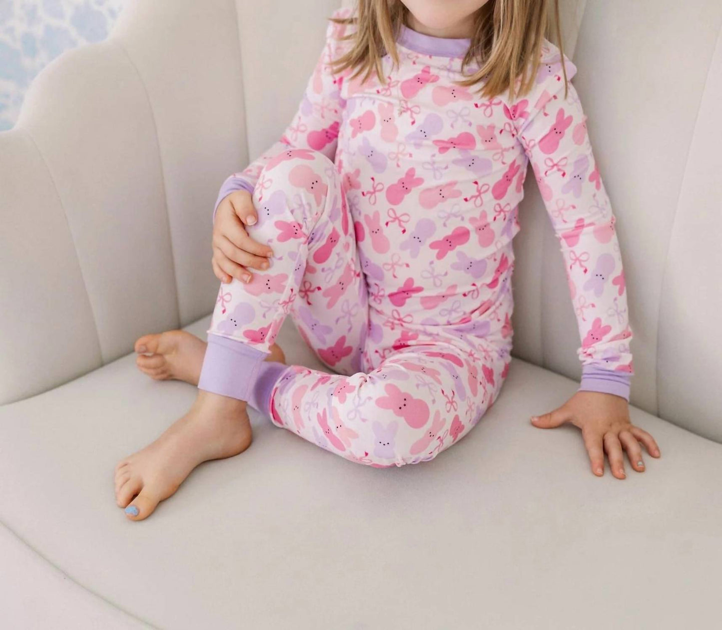 Kids Sweet Bunny Bamboo Pajama Set