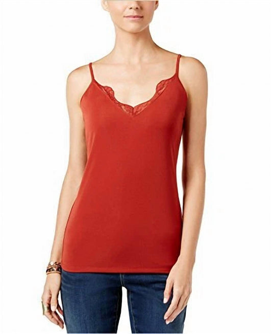 Stretch Lace-Trim Camisole Top