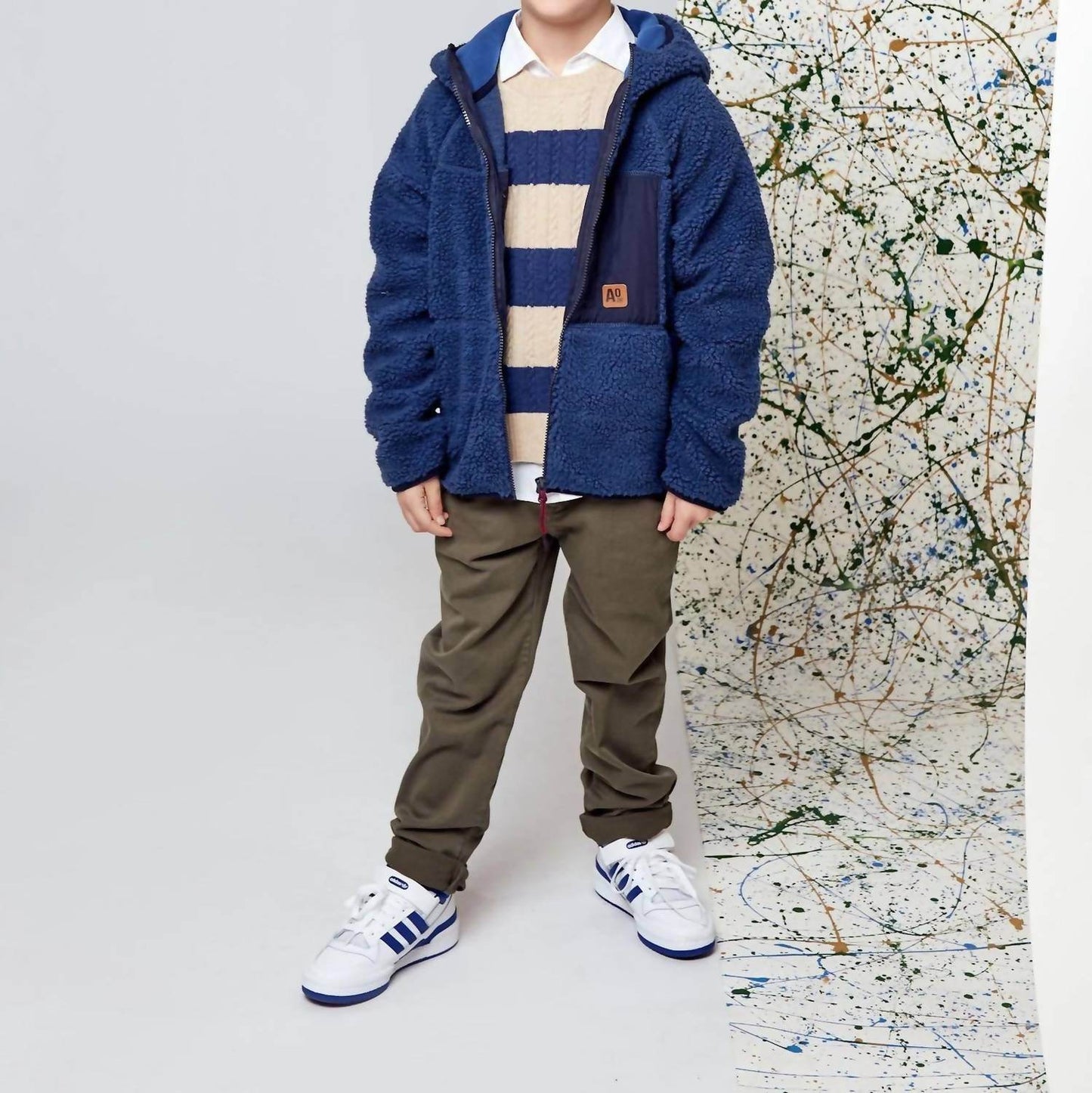 AO76 - Kid's Adrian C-neck Stripes Sweater - Rack Hunt -