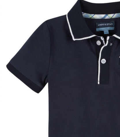 Kids Polo Tee With Ribbing