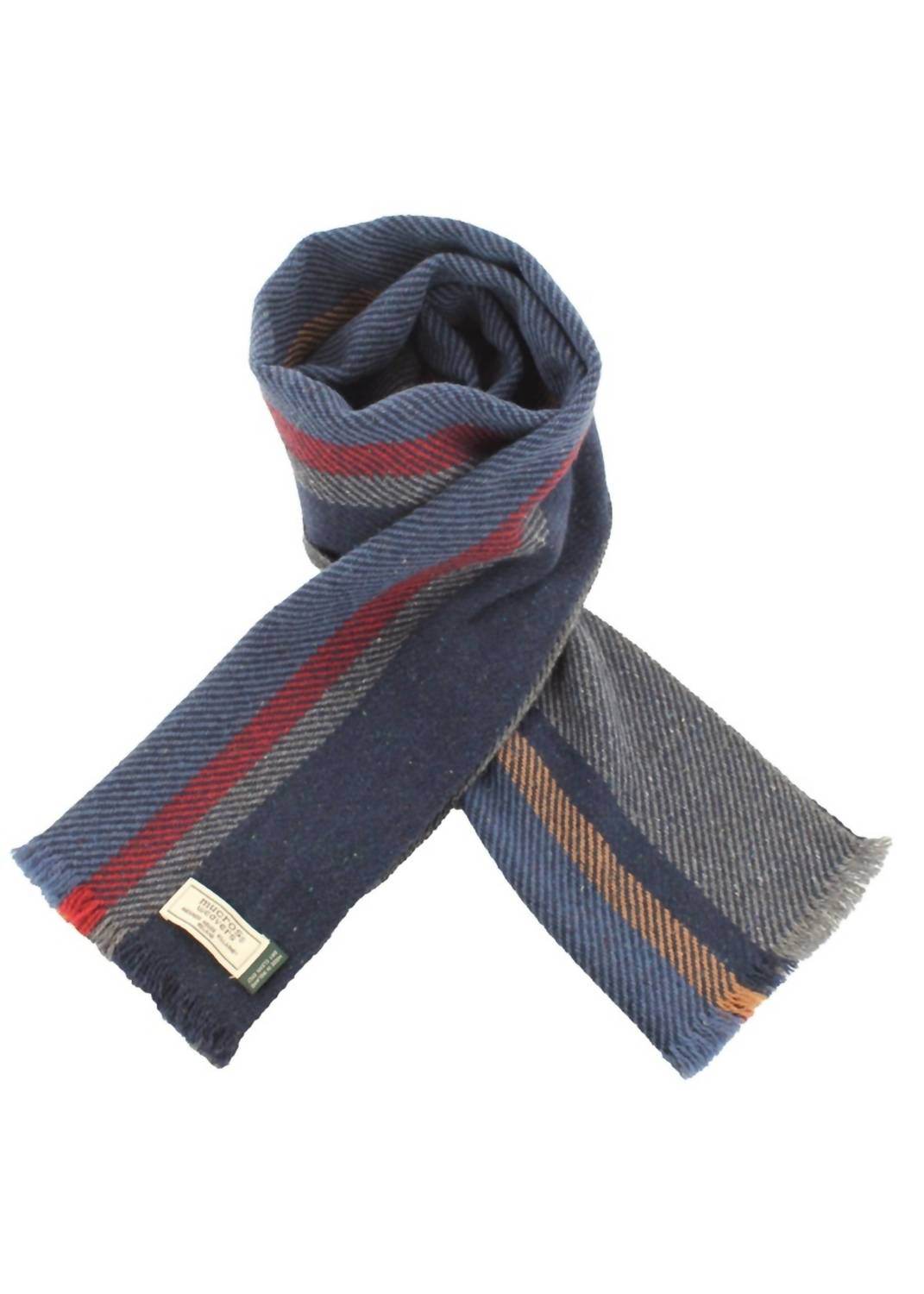 Mucros Weavers - Men's 2-sided Soft Donegal Irish Wool Scarf - Rack Hunt -
