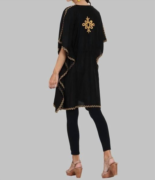 Gallabia - Kashmir Cotton Butterfly Maxi Kaftan Dress - Rack Hunt -