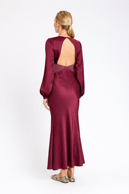 Luna Lace-back Satin Dress