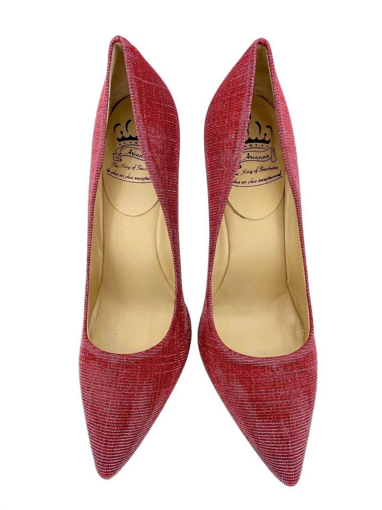 L'Arianna - Women's Mesh Glitter Stiletto Heels - Rack Hunt -