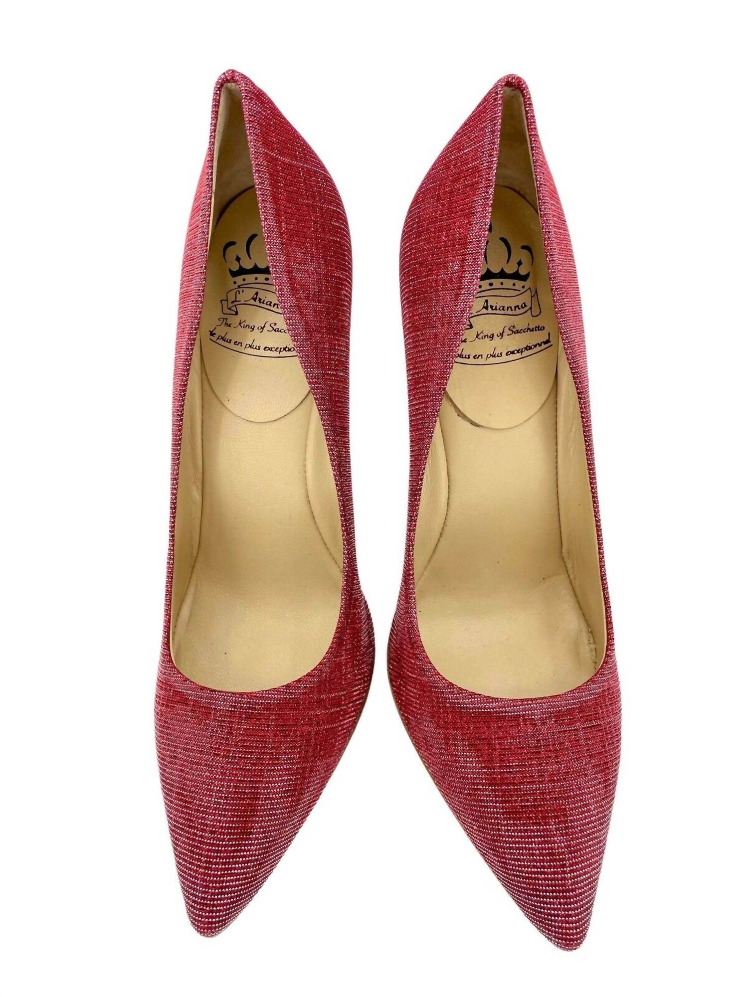 L'Arianna - Women's Mesh Glitter Stiletto Heels - Rack Hunt -