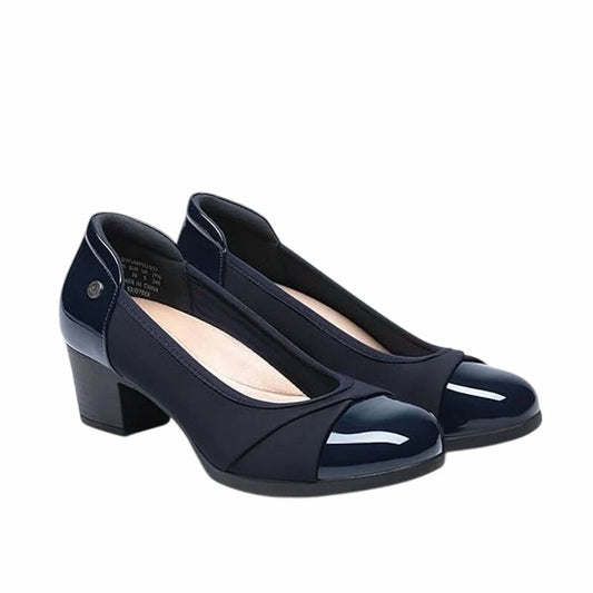 Women's Chunky Block Closed Toe Heels