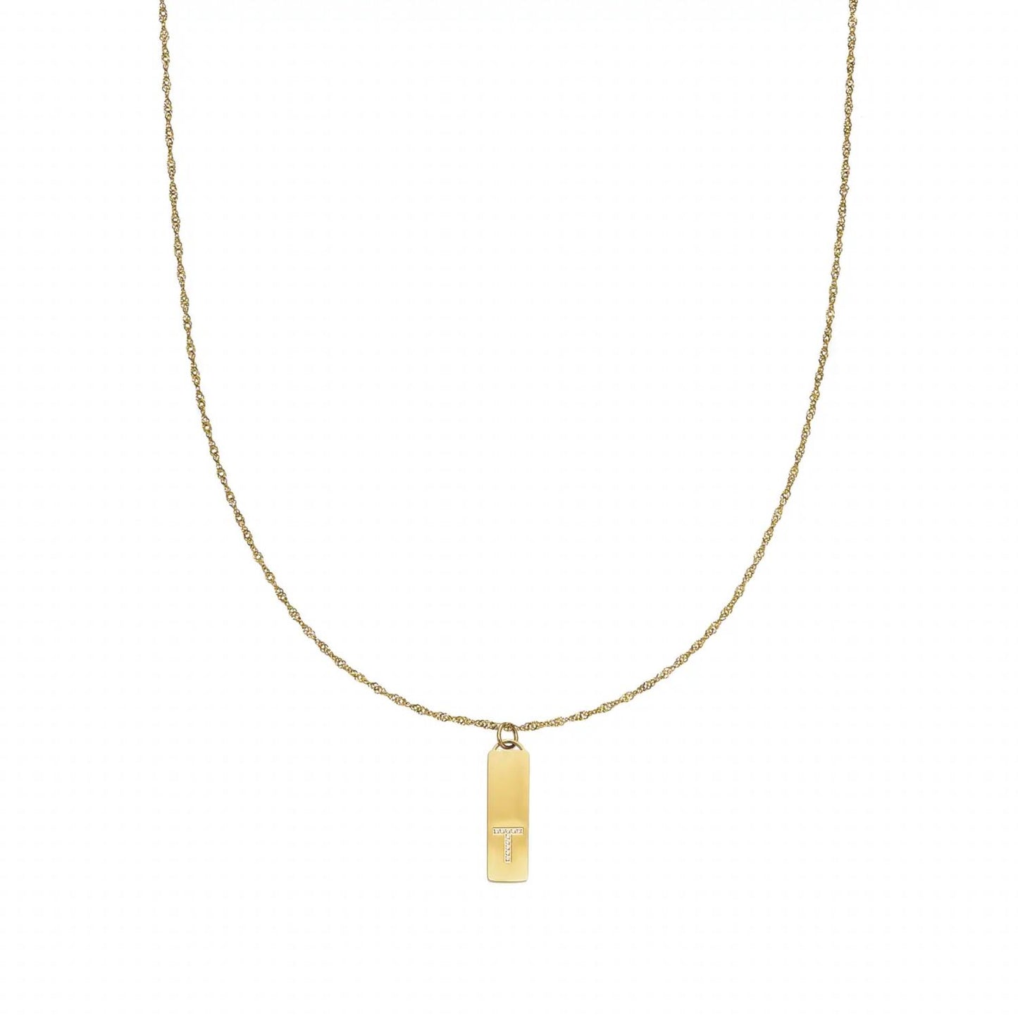 Women's Initial Bar Necklace