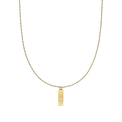Women's Initial Bar Necklace