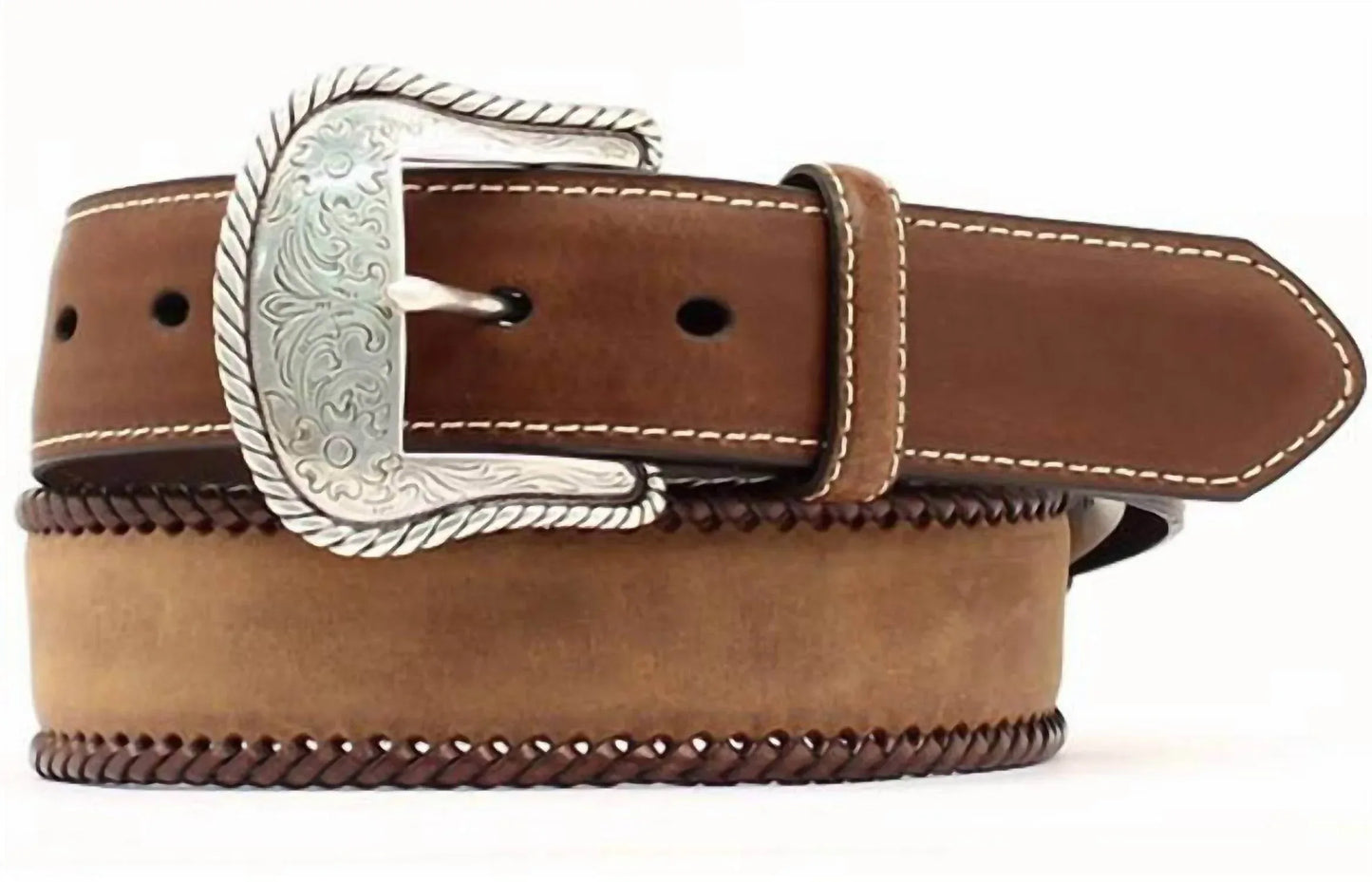 Top Hand Brand - Men's Nocona Laced Edged Leather Belt - Rack Hunt