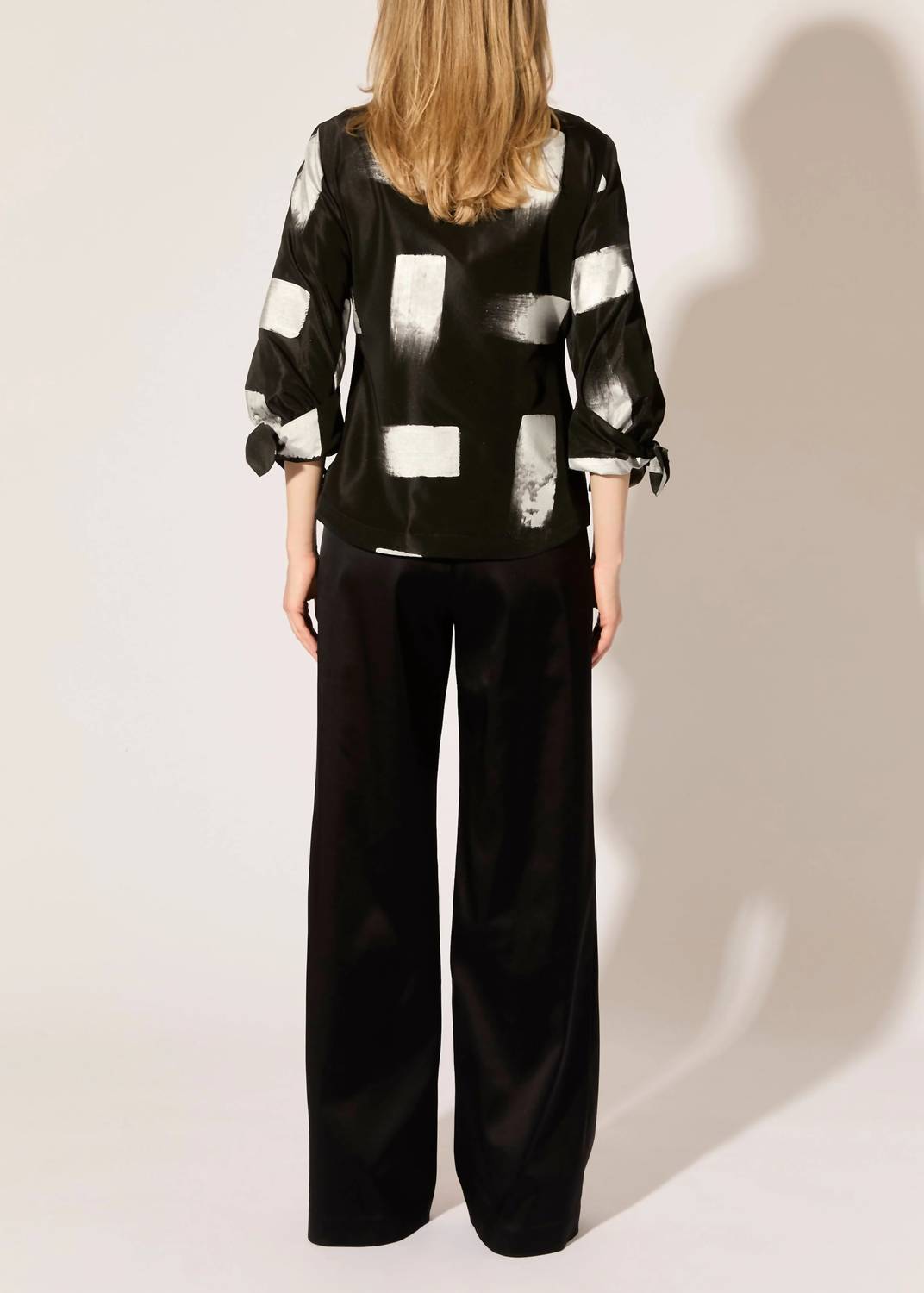 Stretch Satin Stovepipe Pants