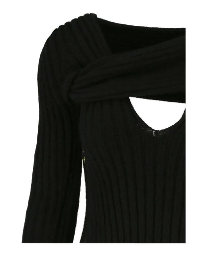 Bottega Veneta - Women's Boucle Ribbed V-neck Sweater - Rack Hunt
