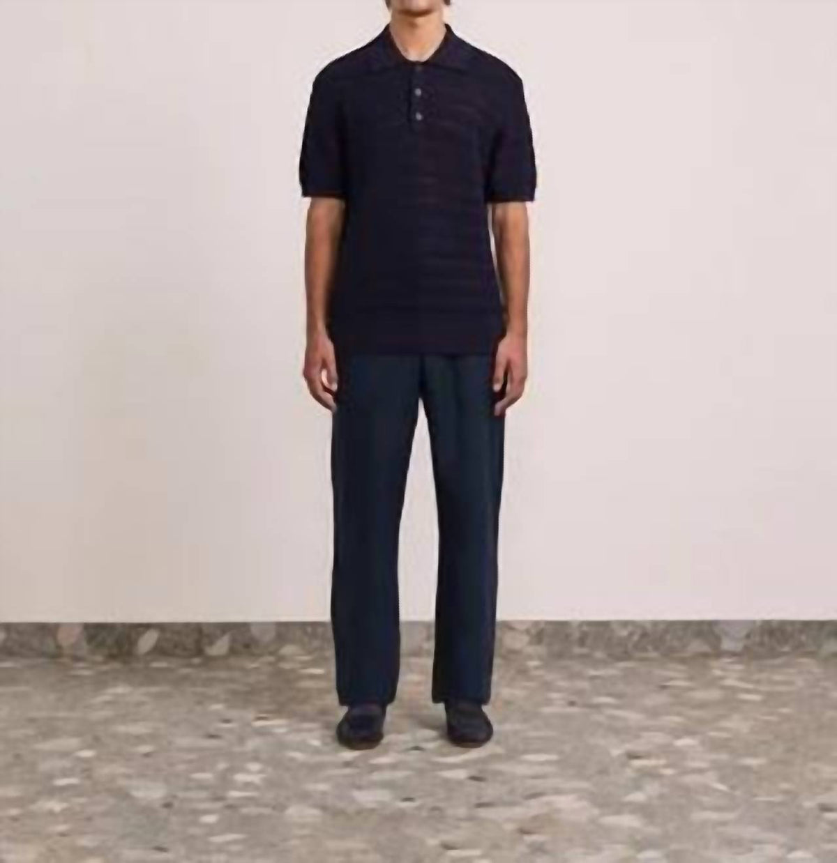 Vidal Cotton Blend Buttoned Short Sleeve Polo