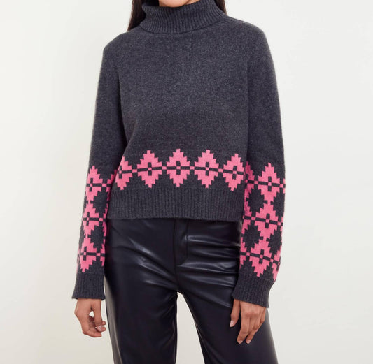 Noah Geo Turtleneck Top