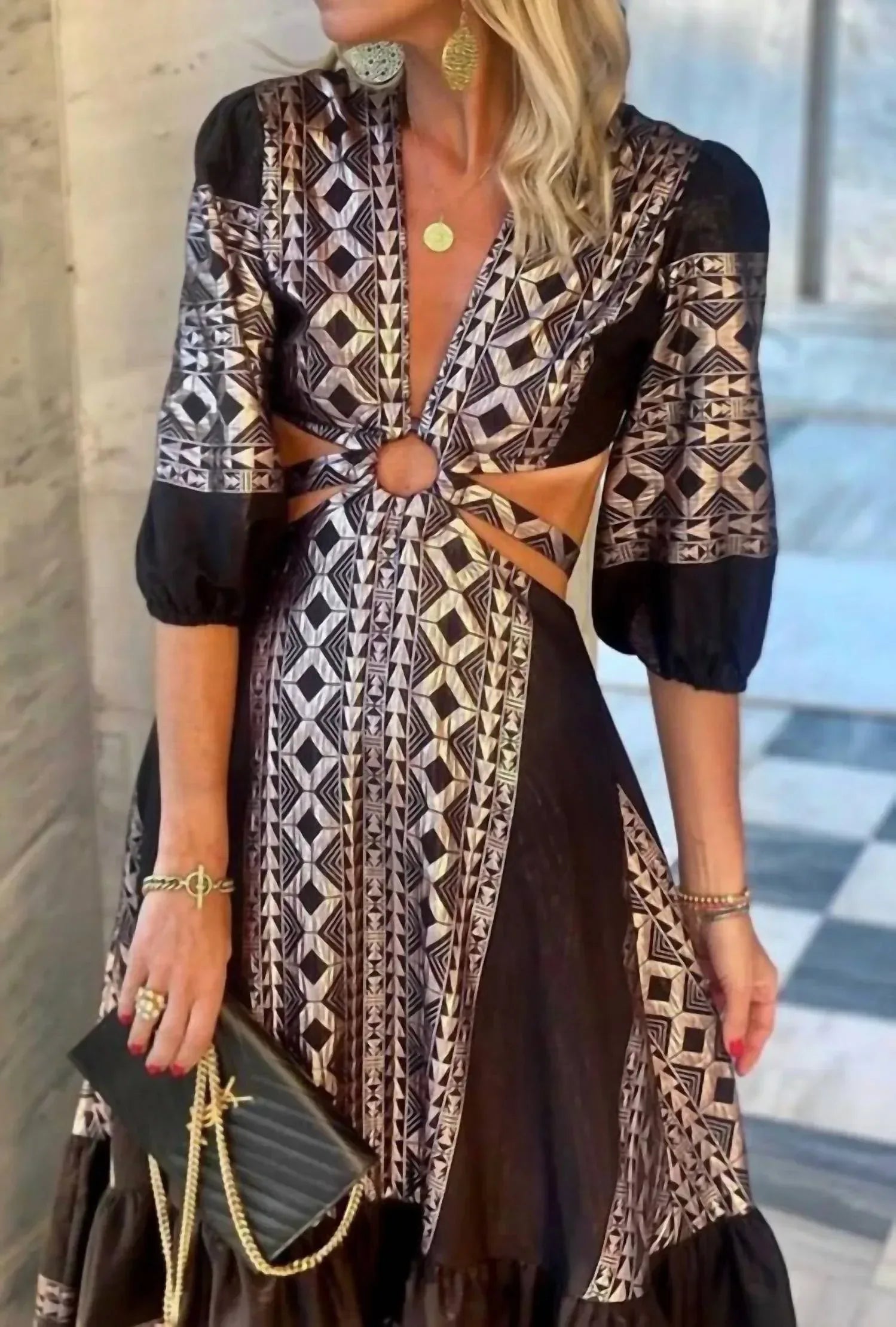 Lace - Embroidered Maxi Dress - Rack Hunt