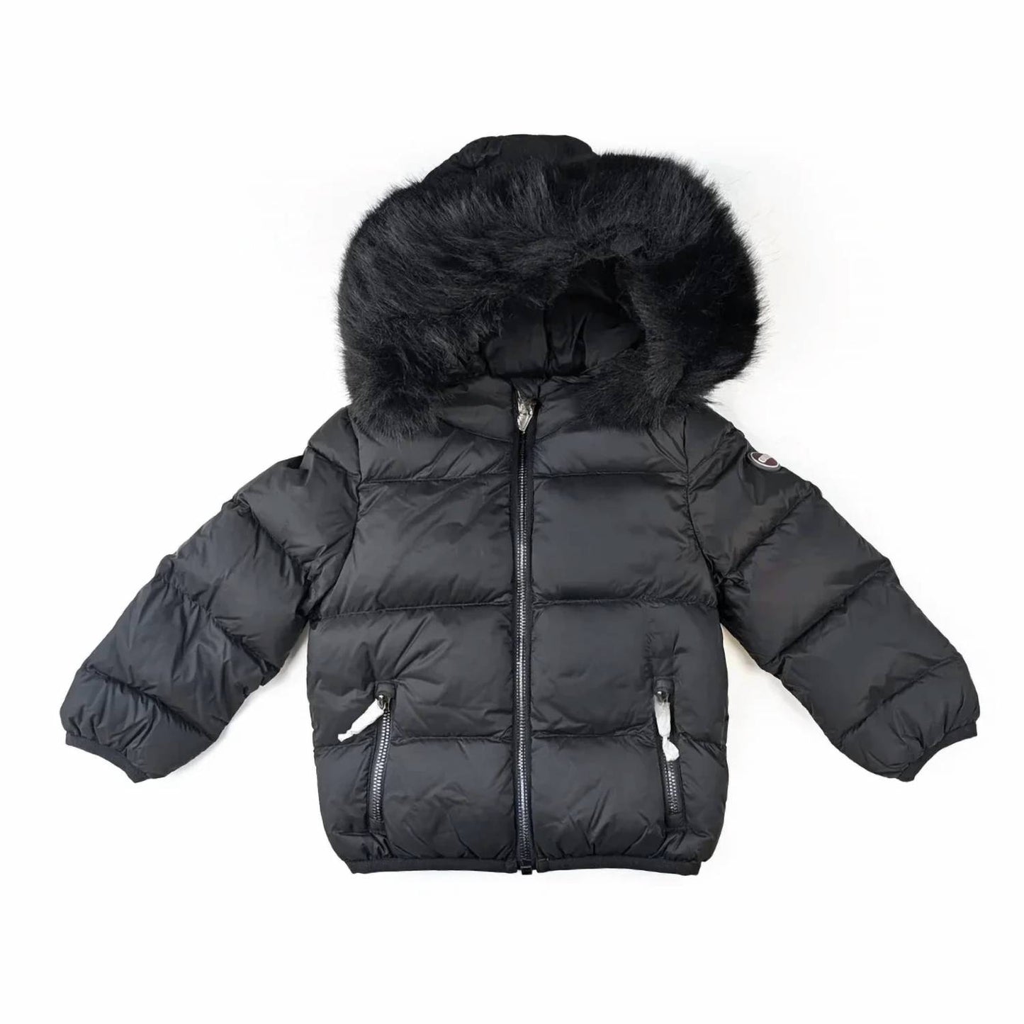 Baby's Down Coat With Fur Trim