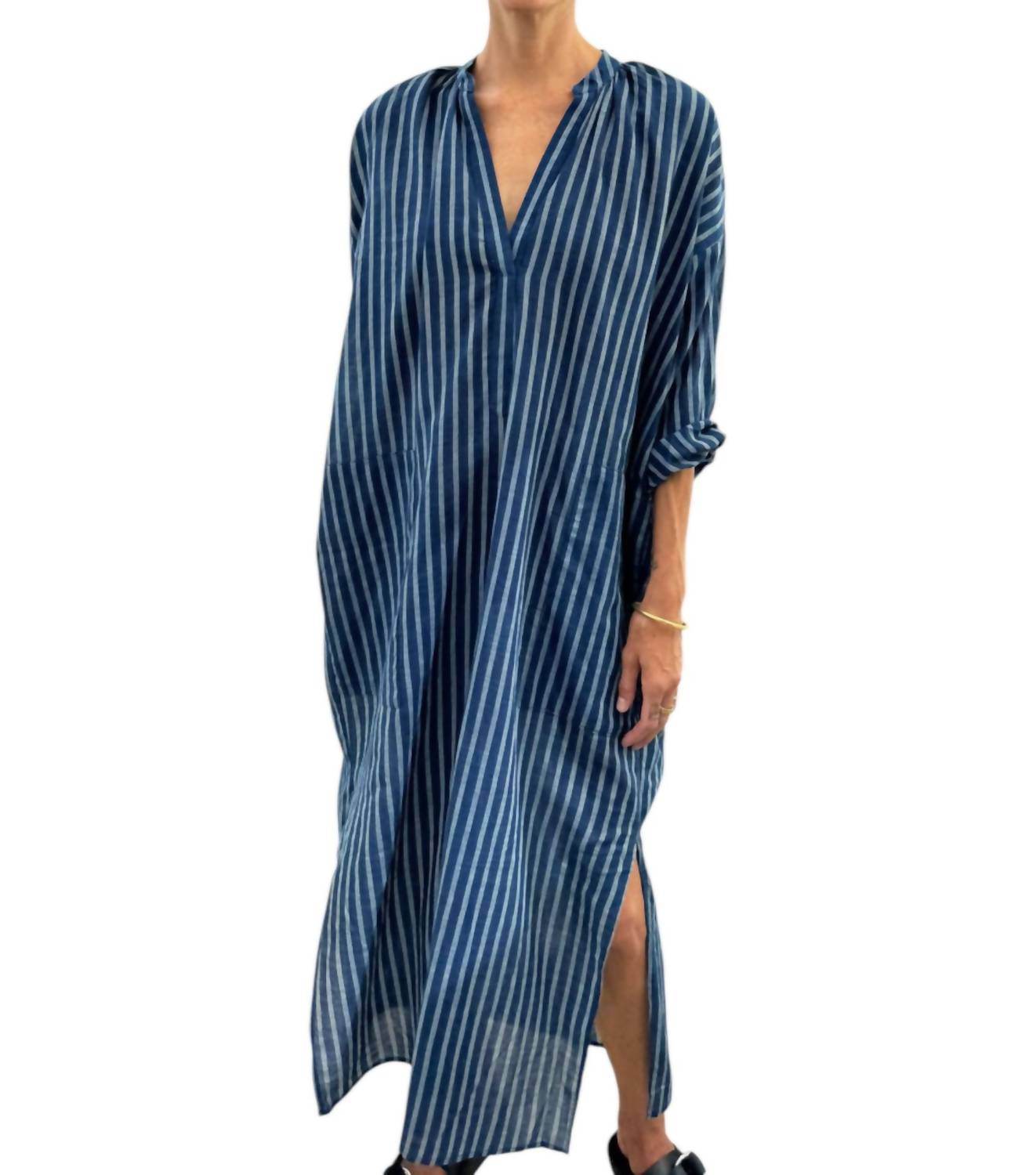 Two - Featherweight Long Stripe Caftan Dress - Rack Hunt