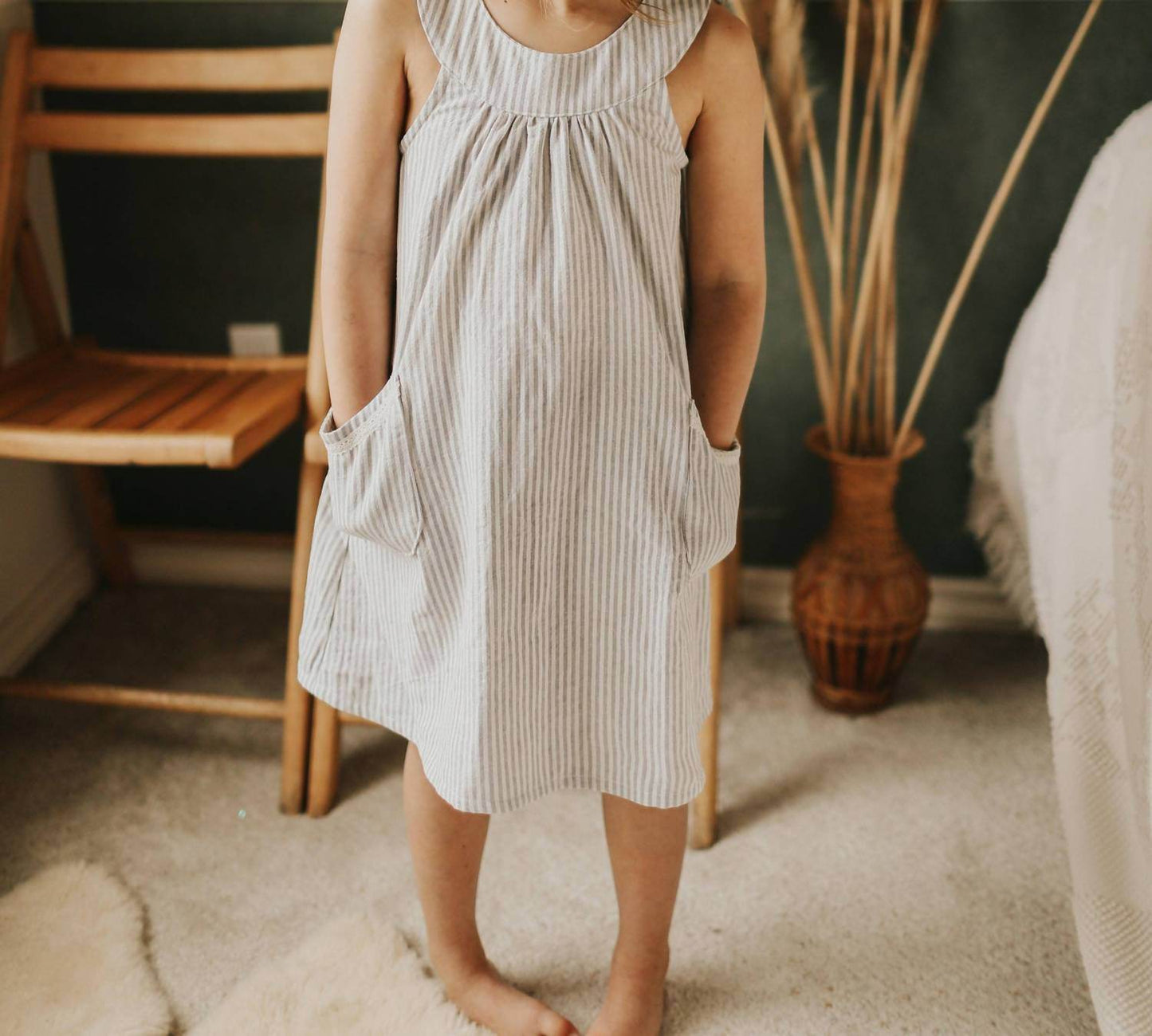 Tate & Adele - Yoke Dress With Pockets - Rack Hunt -