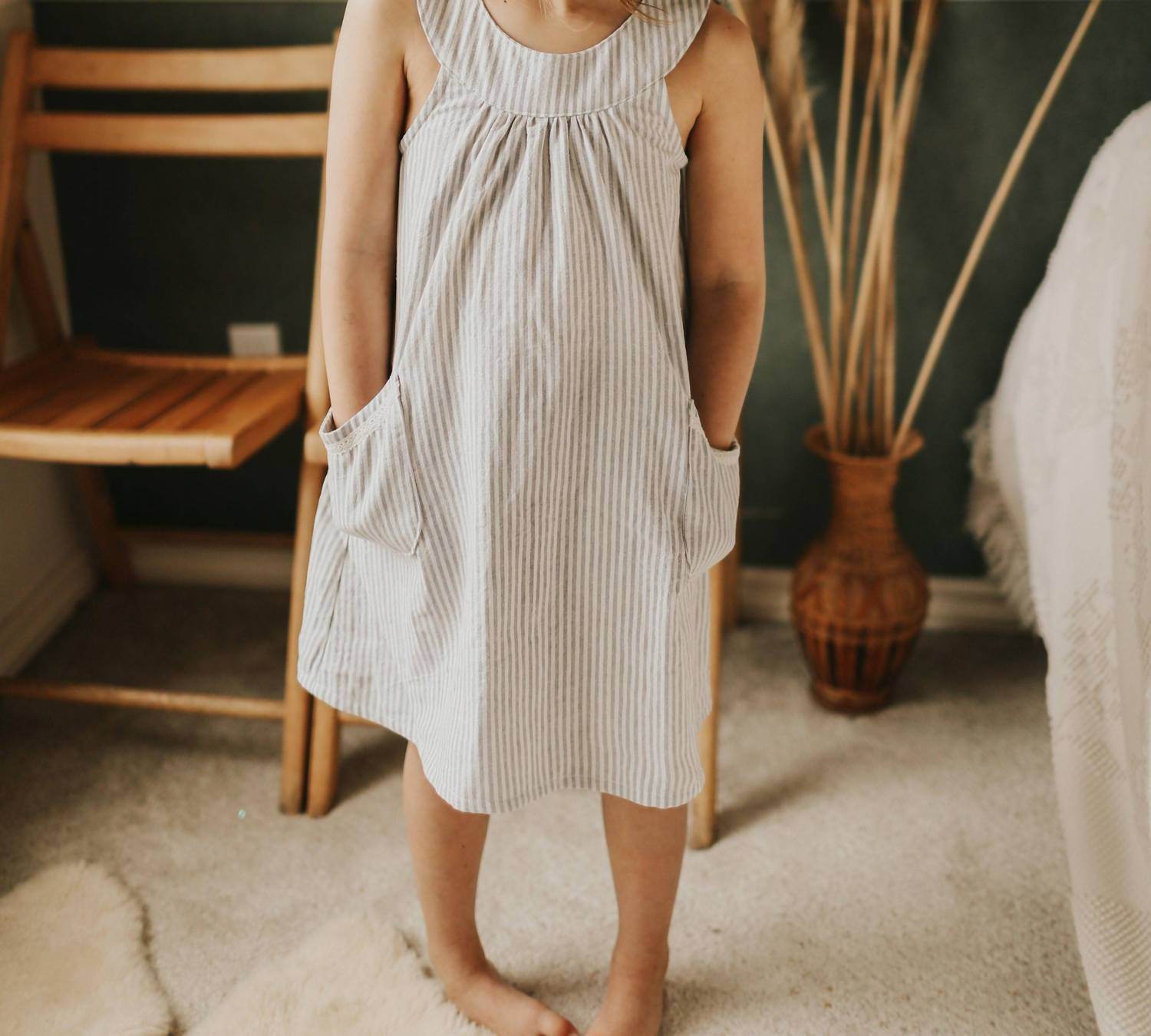 Tate & Adele - Yoke Dress With Pockets - Rack Hunt -