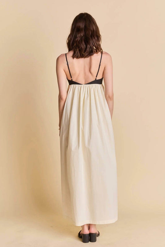 La'Ven - Women's Color Block Sleeveless Maxi Dress - Rack Hunt -