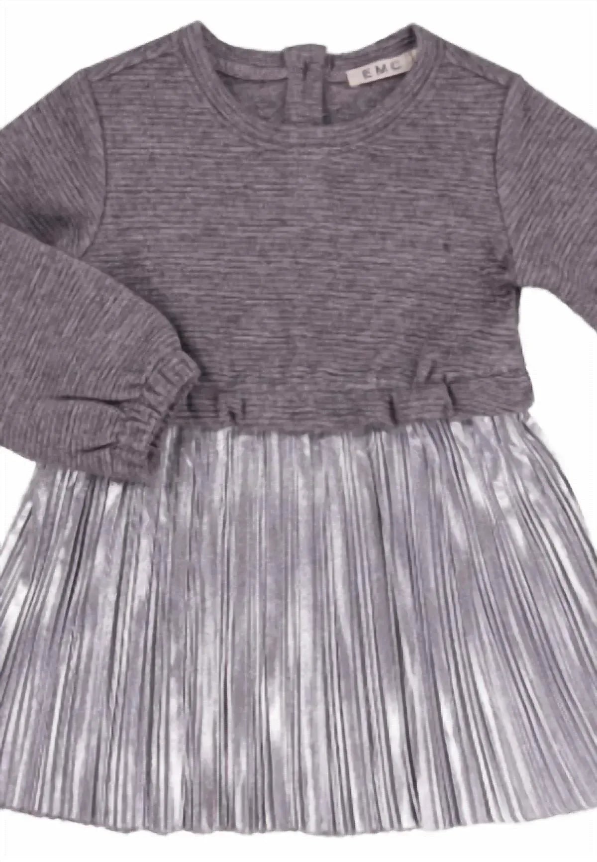 EMC - Girl's One Piece Knit Top And Metallic Pleated Dress - Rack Hunt