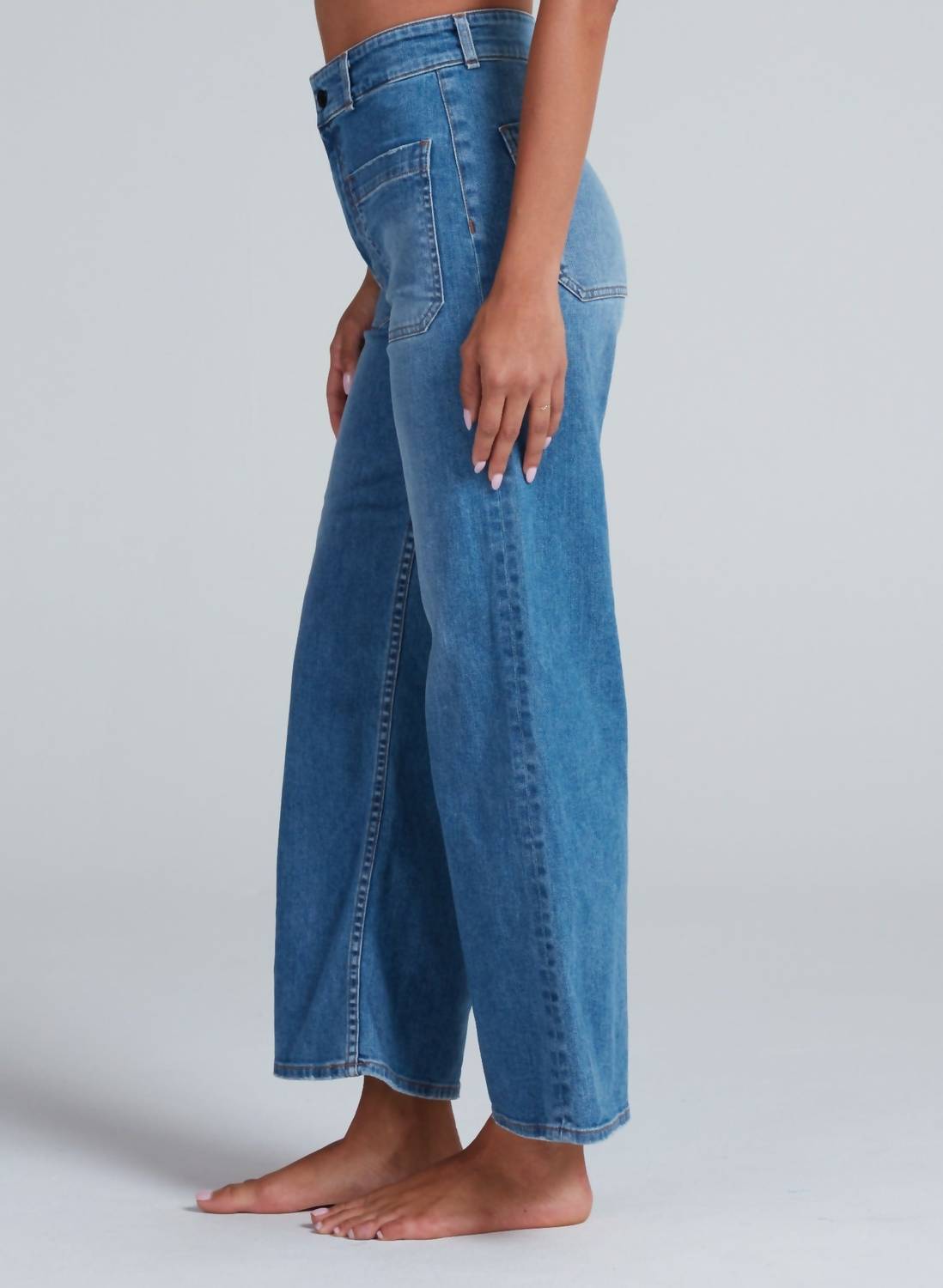 Cropped Wide Leg Sailor Jeans