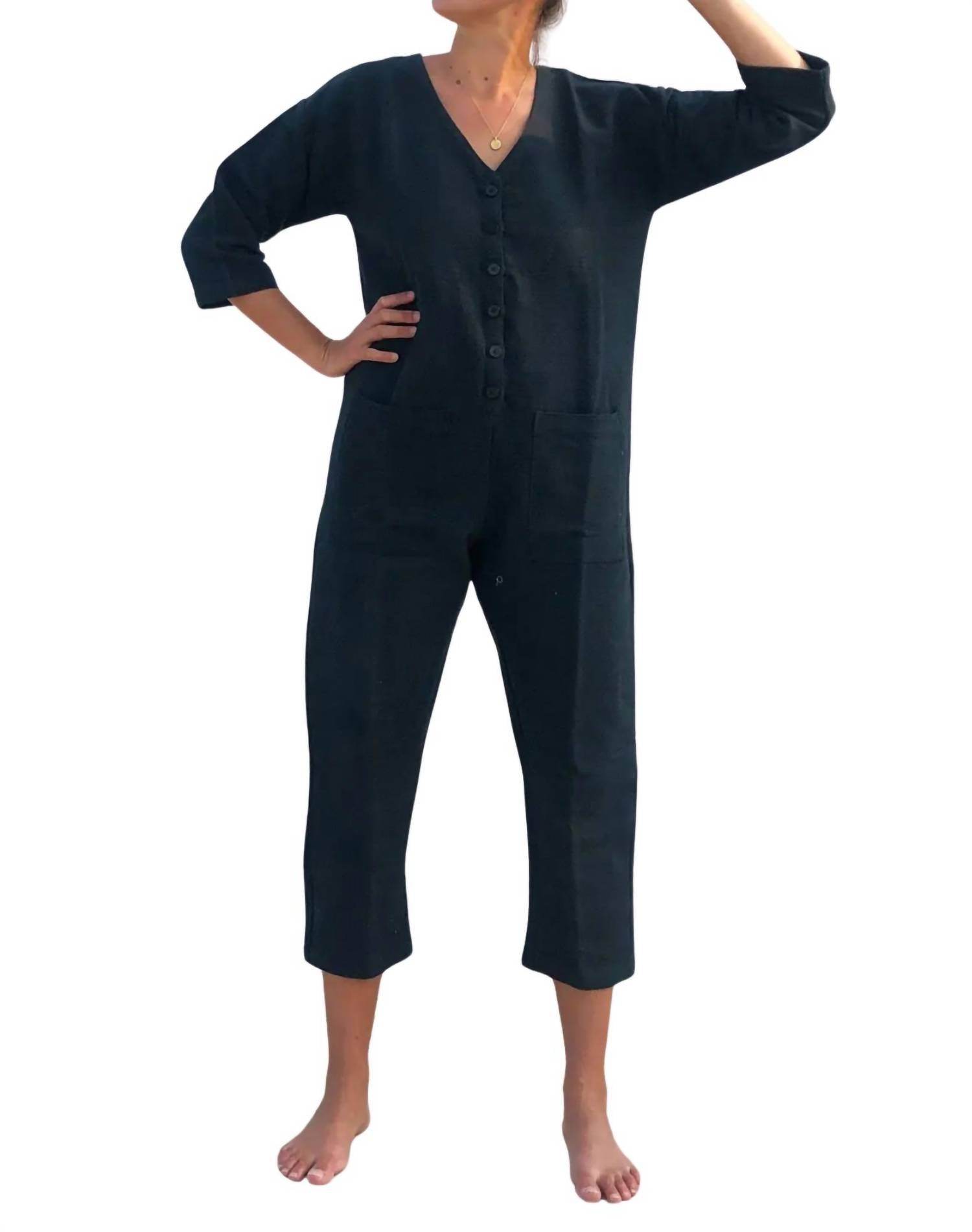 Happy French Gang - Textured Jumpsuit - Rack Hunt -