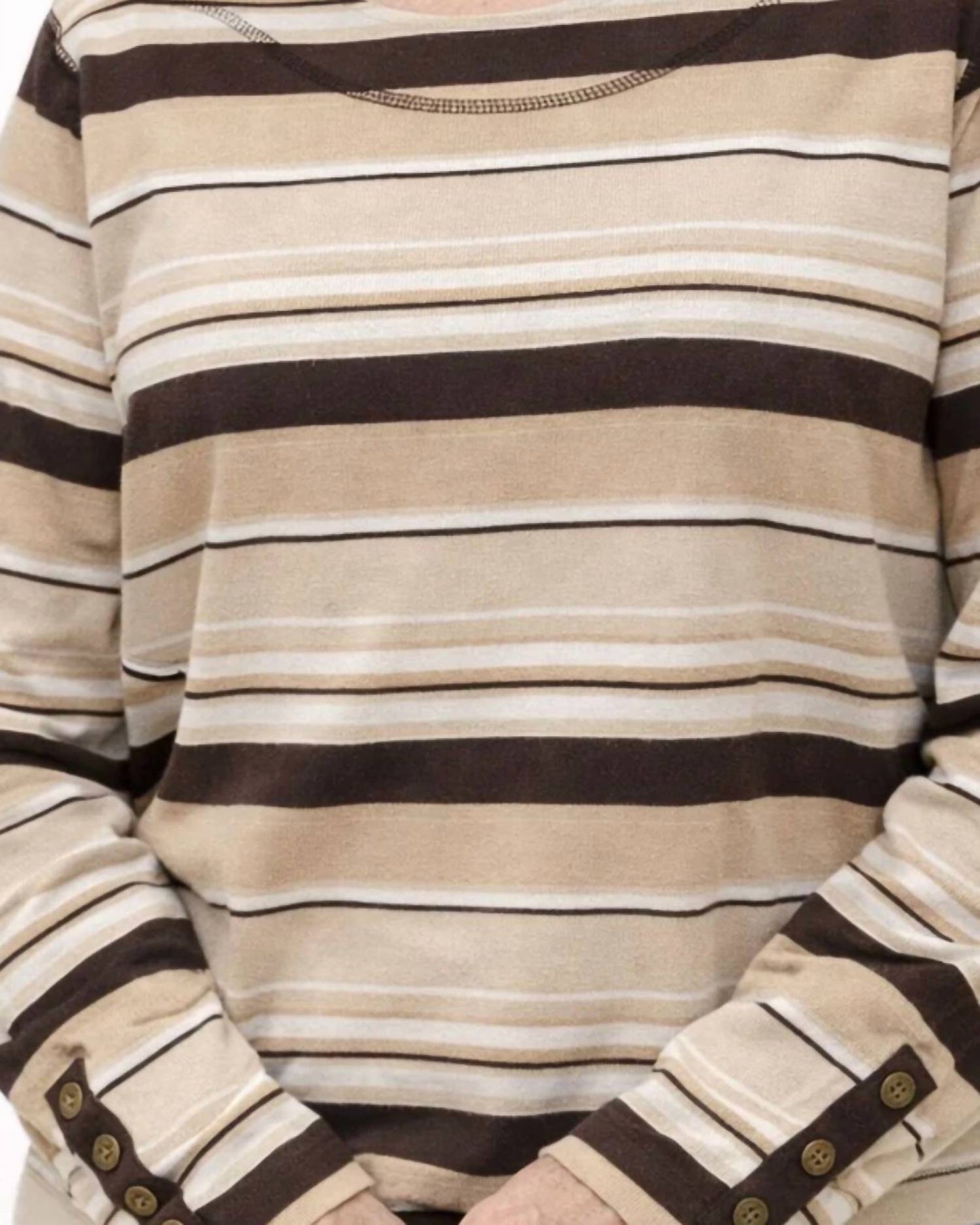 Hickory Long Sleeve Button Accent Top